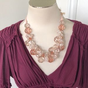 Chunky beaded statement necklace